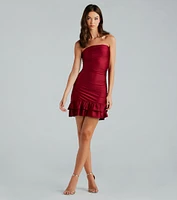 Such A Flirt Ruffled Bodycon Mini Dress