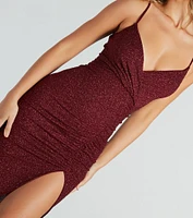 Elevated Glamour Glitter Knit Midi Dress
