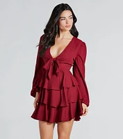Sweet Sensation Chiffon Ruffle Skater Dress