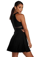 Illusion Skater Dress
