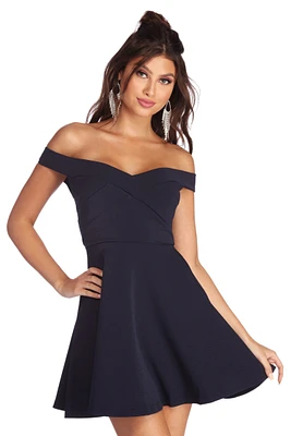 Cross Over Skater Dress