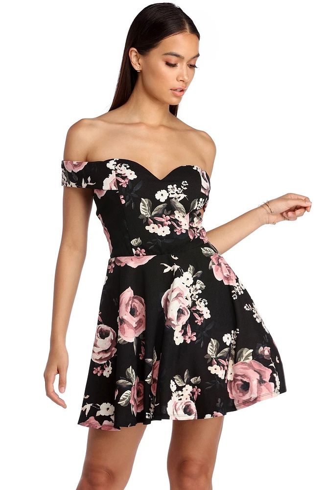 Flirty Floral Skater Dress