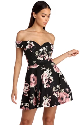 Flirty Floral Skater Dress