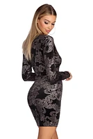 Dazzle Queen Glitter Velvet Mini Dress