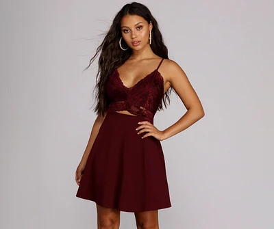 Lavish Lace Skater Dress