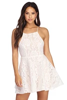 Bound To Lace Skater Dress