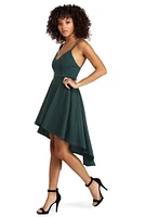 Cross Back High-Low Dress
