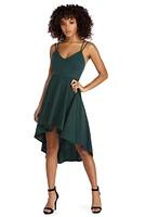Cross Back High-Low Dress