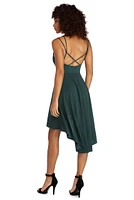 Cross Back High-Low Dress