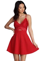 Lavish Lace Skater Dress