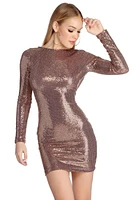 Dip Back Sequin Dress