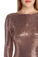 Dip Back Sequin Dress
