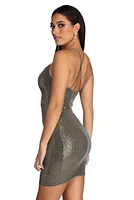 Strappy Sequin Mini Dress