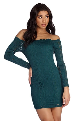 Crocheted With Love Off Shoulder Dress