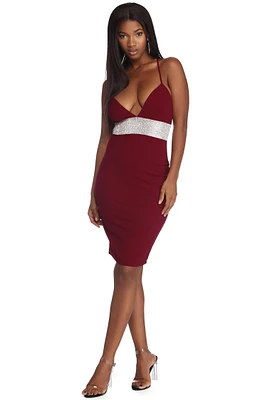 Embellished Crepe Dress