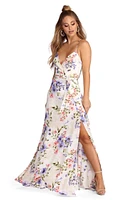 Wrapped Florals Maxi Dress