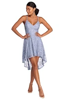 Aura Lace High Low Skater Dress