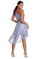 Aura Lace High Low Skater Dress
