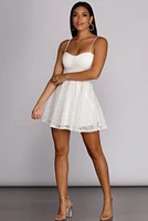 Baby-doll Lace Skater Dress