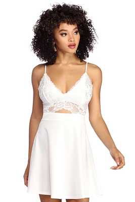 Lavish Lace Skater Dress