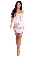 Ruffled Floral Mini Dress