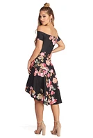 Spring Into Floral Skater Dress