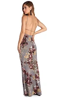 Floral Frenzy Open Back Maxi