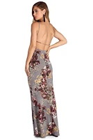 Floral Frenzy Open Back Maxi