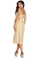 Striped With Style Midi Dress