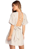 Buttoned Up Stripes Dress