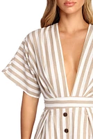 Buttoned Up Stripes Dress