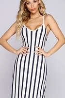 Own It Striped Maxi Dress