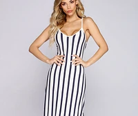 Own It Striped Maxi Dress
