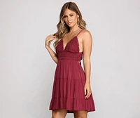 Casual Cutie Linen Skater Dress