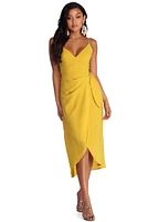 Ladies Who Brunch Wrap Midi Dress