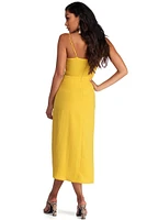 Ladies Who Brunch Wrap Midi Dress