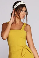 Charming Ruffles Wrap Dress