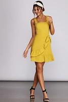 Charming Ruffles Wrap Dress