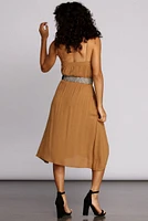 Beautifully Buttoned Midi Dress