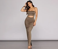 Ruched To The Maxi Dress