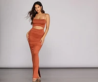 Ruched To The Maxi Dress