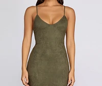 Stylish Stunner Faux Suede Dress