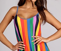 Rainbow Wave Maxi Dress