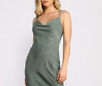 Sleek Ya Out Cowl Neck Midi Dress