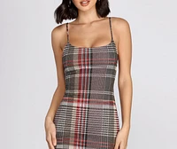 Check Plaid Mini Dress