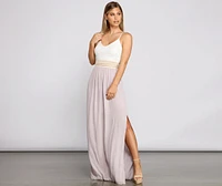 Effortlessly Stunning Crochet Waist Maxi Dress