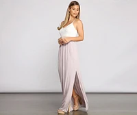 Effortlessly Stunning Crochet Waist Maxi Dress