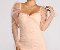 Everyone's Sweetheart Puff Sleeve Mini Dress