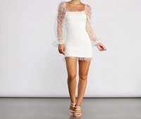 Posh Polka Dot Smocked Mini Dress