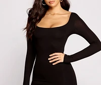 Lovin' Knit Basic Midi Dress